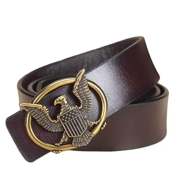 Mens Belt Designer Golden Eagle Emblem Best Quality Genuine Leather Smooth Buckle Belt Cowhide Male Strap Jeans Waistband Gift
Mens Belt Designer Golden Eagle Emblem Best Quality Genuine Leather Smooth Buckle Belt Cowhide Male Strap Jeans Waistband Gift