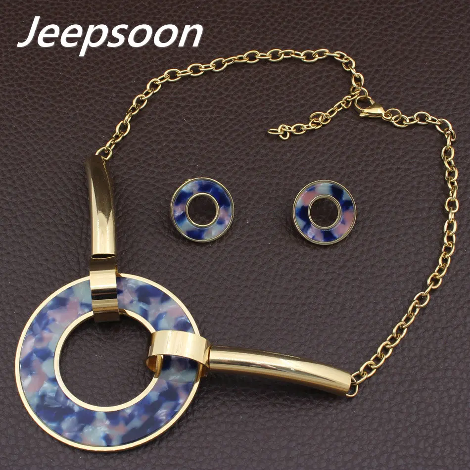 Wholesale Fashion Stainless Steel Jewelry Big Pendant Round Chain Necklace & Earrings Set For Woman SEDGAACI
Wholesale Fashion Stainless Steel Jewelry Big Pendant Round Chain Necklace & Earrings Set For Woman SEDGAACI