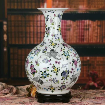 Jingdezhen Ceramic vase Luminescent Powder Pine Crane Year Old Landing Large Vase Creative Chinese Home Decoration vase
Jingdezhen Ceramic vase Luminescent Powder Pine Crane Year Old Landing Large Vase Creative Chinese Home Decoration vase