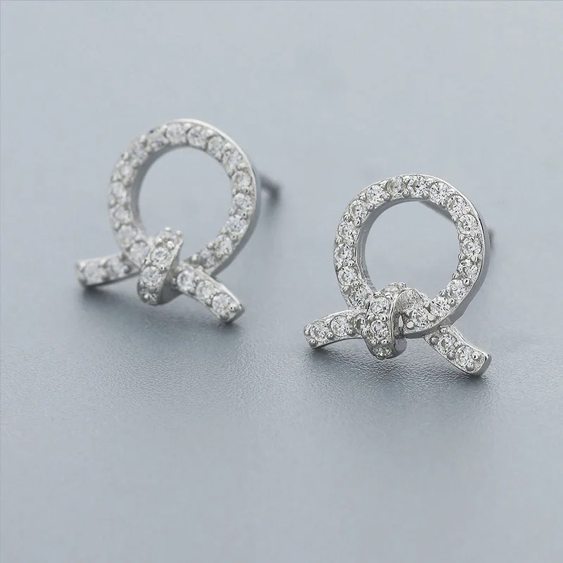 Fashion AAA Cubic Zircon Silver Round Earrings Charm Bowknot Stud EarrignsFor Women Girls Party Jewelry Gift Drop Ship
Fashion AAA Cubic Zircon Silver Round Earrings Charm Bowknot Stud EarrignsFor Women Girls Party Jewelry Gift Drop Ship