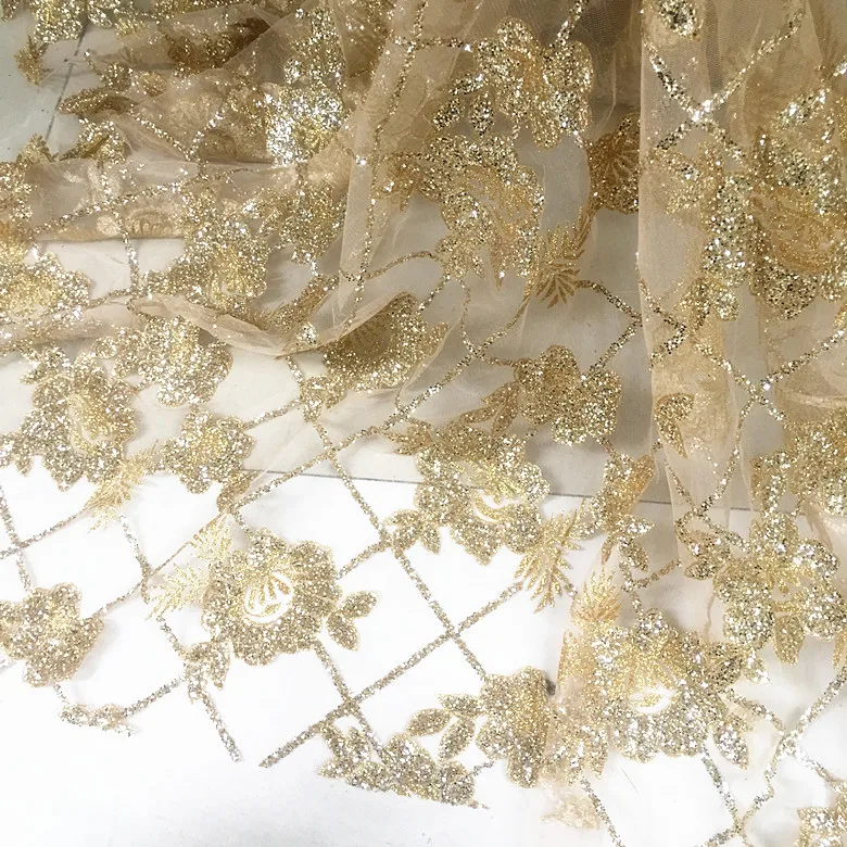 130x90cm European Sparkling Champagne Gold High-end Bronzing Flower Glitter Sequin Fabric Dress Performance Clothing Fabric
130x90cm European Sparkling Champagne Gold High-end Bronzing Flower Glitter Sequin Fabric Dress Performance Clothing Fabric
