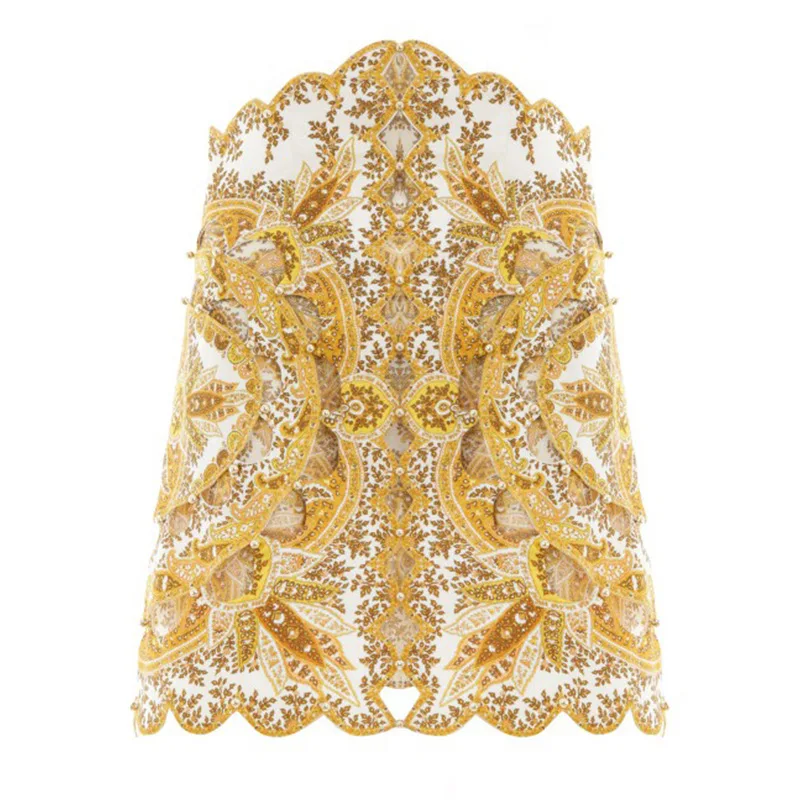 Goodlishowsi 2019 Vintage Court Style High End Women's Mini Skirts Retro Print Hollow Out Pearls Adorn All Matching Lady Skirts
Goodlishowsi 2019 Vintage Court Style High End Women's Mini Skirts Retro Print Hollow Out Pearls Adorn All Matching Lady Skirts