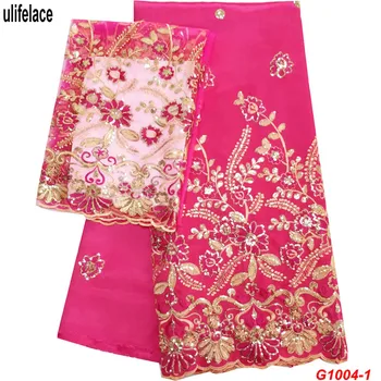 African Lace Fabrics 2019 High Quality Raw Silk George Lace Fabric with Sequins Embroidered Frencg Lace Fabrics 7 Yards G1004 
African Lace Fabrics 2019 High Quality Raw Silk George Lace Fabric with Sequins Embroidered Frencg Lace Fabrics 7 Yards G1004