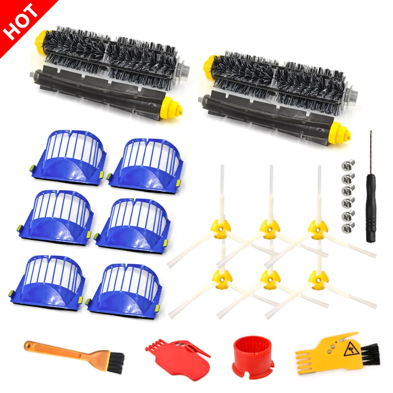 Filter Brush Kit for IRobot Roomba 600 Series 615 616 620 621 631 651 650 690 680 605 Cleaning Tools Beater Brush Filters Kit
Filter Brush Kit for IRobot Roomba 600 Series 615 616 620 621 631 651 650 690 680 605 Cleaning Tools Beater Brush Filters Kit