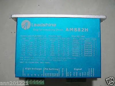 DHL/EMS 2 LOTS 1 PC AM882H Leadshine Stepper Motor Driver 80V 8.2A with Sensorless Detection-A2
DHL/EMS 2 LOTS 1 PC AM882H Leadshine Stepper Motor Driver 80V 8.2A with Sensorless Detection-A2