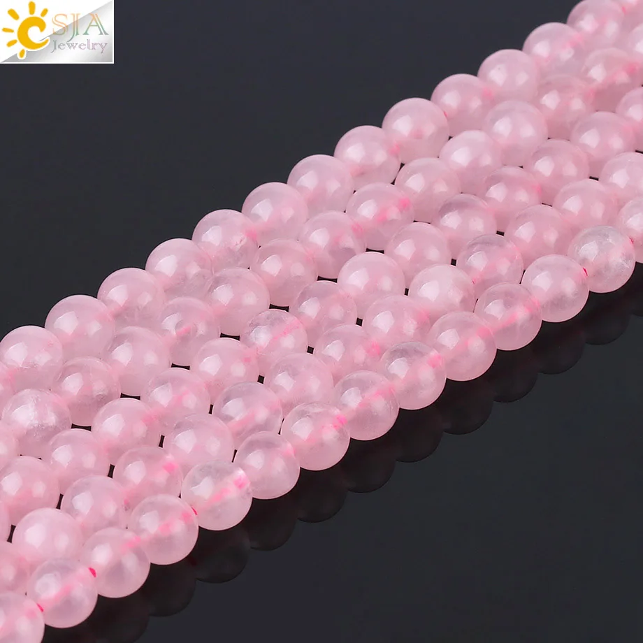 CSJA Natural Stone Pink Quartz Loose Beads 4 6 8 10mm Pick Size for Jewelry Making Round Bead DIY Women Bracelets Necklaces F548
CSJA Natural Stone Pink Quartz Loose Beads 4 6 8 10mm Pick Size for Jewelry Making Round Bead DIY Women Bracelets Necklaces F548