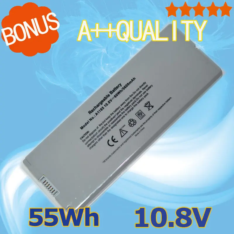 Silver 55Wh 10.8V A1185 Battery for Apple MacBook 13" A1181 ( 2006-2009 years ) MA566 MA566FE/A MA566G/A MA566J/A MA472 MA701
Silver 55Wh 10.8V A1185 Battery for Apple MacBook 13" A1181 ( 2006-2009 years ) MA566 MA566FE/A MA566G/A MA566J/A MA472 MA701