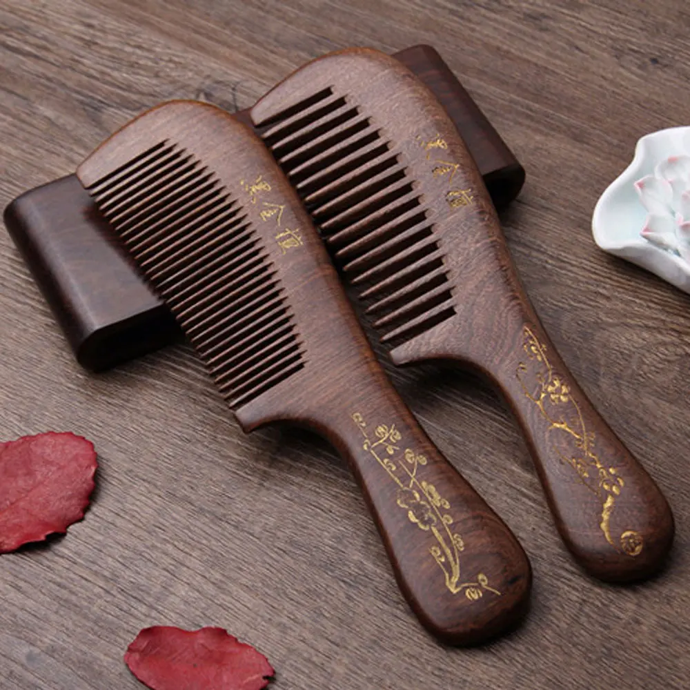 1Pcs Thicken Fine Tooth Detangling Hairbrush Black Gold Sandalwood Handmade Comb With Anti Static Natural Sandalwood Wood Comb
1Pcs Thicken Fine Tooth Detangling Hairbrush Black Gold Sandalwood Handmade Comb With Anti Static Natural Sandalwood Wood Comb