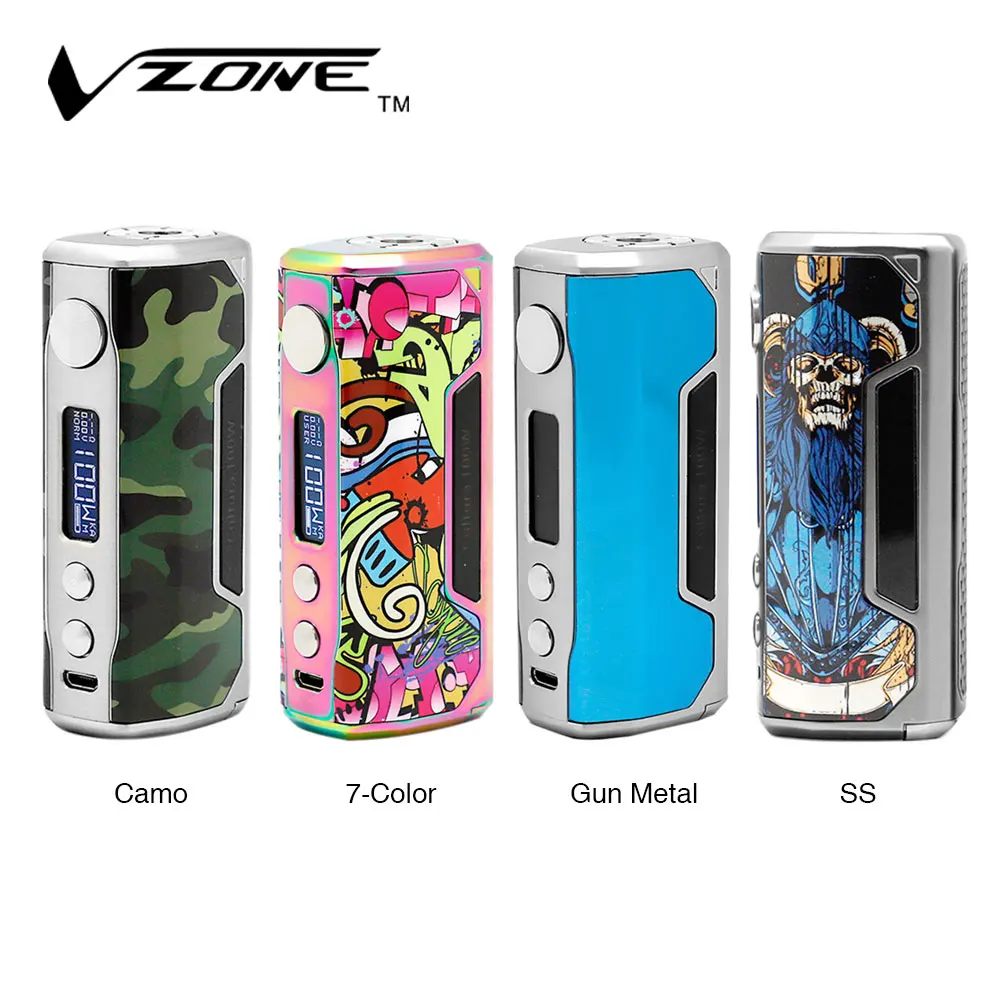 

Original Vzone Cultura TC Box MOD 100W Output VW/ TC Modes & Advanced Chip Set HW Board 1.0 E-cig Mod No 18650/ 20700 Battery