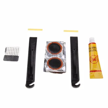 Portable MTB Bicycle Flat Tire Repair Tool Set Bike Tyre Patches+Sandpaper+Plastic tire levers+Rubber patch cemooent+Rubber tube
Portable MTB Bicycle Flat Tire Repair Tool Set Bike Tyre Patches+Sandpaper+Plastic tire levers+Rubber patch cemooent+Rubber tube