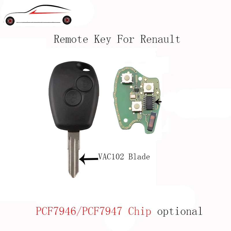 GORBIN 2Buttons PCF7946 chip Remote keys For Renault Megane Modus Clio Kangoo Logan Sandero Duster 433Mhz&VAC102 Blade
GORBIN 2Buttons PCF7946 chip Remote keys For Renault Megane Modus Clio Kangoo Logan Sandero Duster 433Mhz&VAC102 Blade
