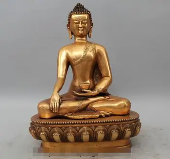 Free shipping S03373 15" Tibet Buddhism Bronze Gilt Seat Lotus Shakyamuni Amitabha Buddha Statue
Free shipping S03373 15" Tibet Buddhism Bronze Gilt Seat Lotus Shakyamuni Amitabha Buddha Statue