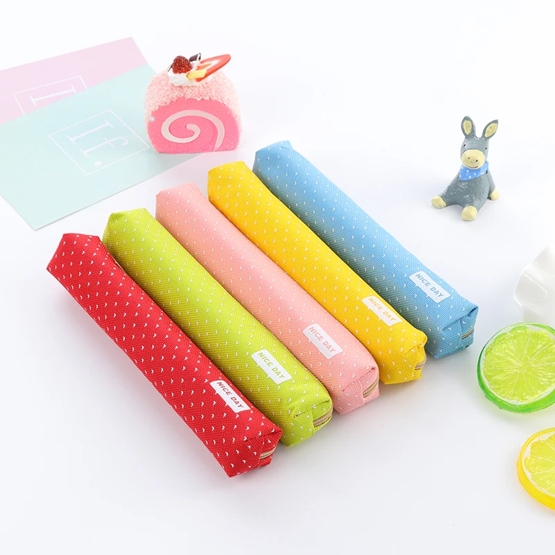 Korean Creative Color wave Slender point School Pencil Case Cute Pen Bag Kawaii Stationery Pouch Office School Supplies Zakka
Korean Creative Color wave Slender point School Pencil Case Cute Pen Bag Kawaii Stationery Pouch Office School Supplies Zakka