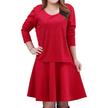 2018 Fashion Spring Autumn Female Plus Size Casual O-neck Solid Color Dress Loose Pullovers Women's Large Size 2XL-6XL J37
2018 Fashion Spring Autumn Female Plus Size Casual O-neck Solid Color Dress Loose Pullovers Women's Large Size 2XL-6XL J37