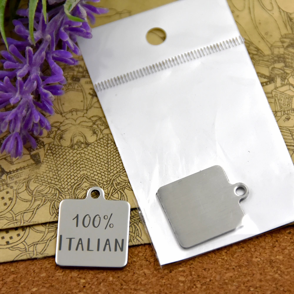 10pcs--stainless steel charms"100% ITALIAN"5 style for choosing DIY Charms pendants
10pcs--stainless steel charms"100% ITALIAN"5 style for choosing DIY Charms pendants