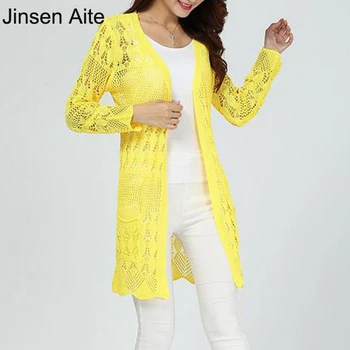 Jinsen Aite New Spring Summer Solid Women Sweater Long Sleeves Pocket Sunscreen Shirt Hollow Out Thin Casual Multicolor JS590
Jinsen Aite New Spring Summer Solid Women Sweater Long Sleeves Pocket Sunscreen Shirt Hollow Out Thin Casual Multicolor JS590