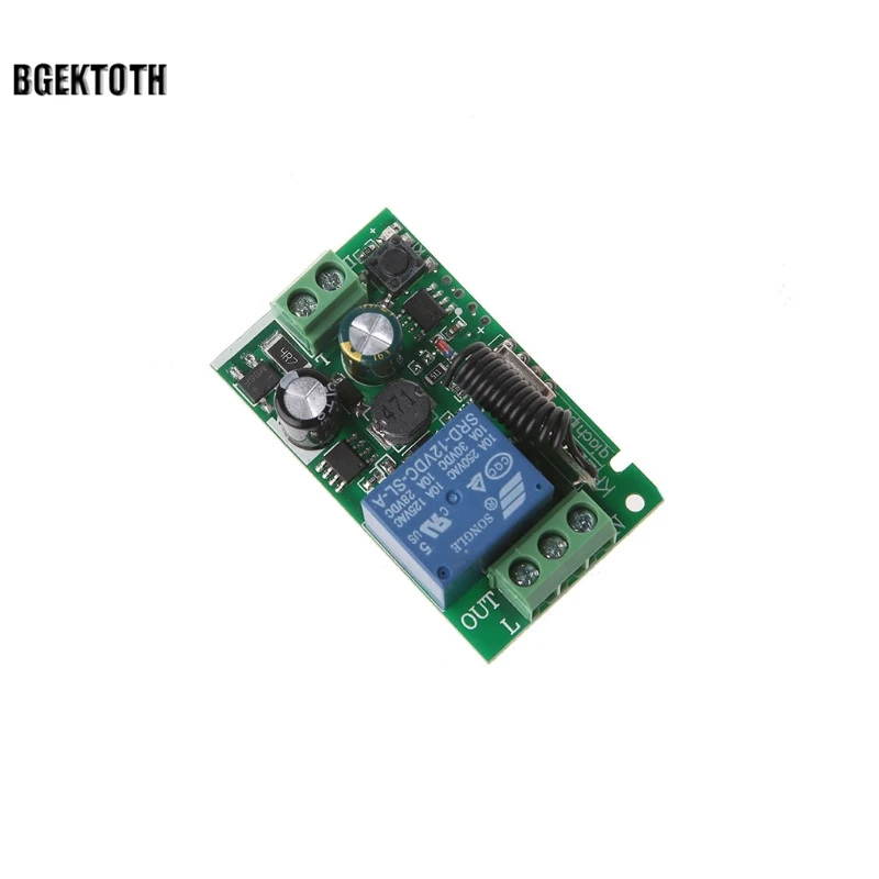 BGEKTOTH 2017 AC 220V 1CH RF 433MHz Wireless Remote Control Switch Module Learning Code Relay #1
BGEKTOTH 2017 AC 220V 1CH RF 433MHz Wireless Remote Control Switch Module Learning Code Relay #1