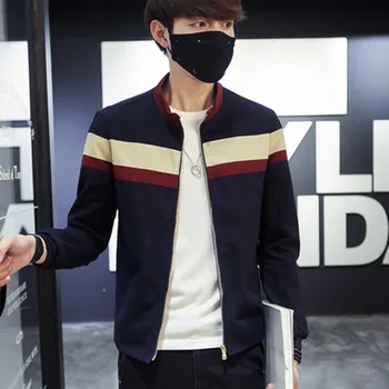 2018 Men Spring Patchwork Jackets and Coats Strip Jaqueta Masculina Male Casual Fashion Slim Fitted Zipper Jackets Hombre
2018 Men Spring Patchwork Jackets and Coats Strip Jaqueta Masculina Male Casual Fashion Slim Fitted Zipper Jackets Hombre