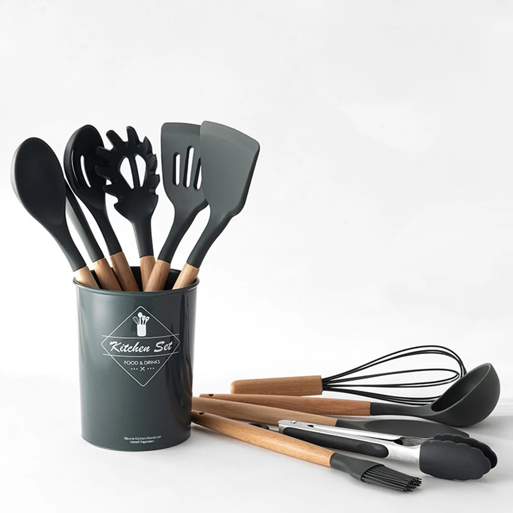9/10/13 Pcs Nonstick Cookware Silicone Cooking Tools Kitchen Utensils Set Bamboo Handles Cooking Tool None Toxic Kitchen Gadgets
9/10/13 Pcs Nonstick Cookware Silicone Cooking Tools Kitchen Utensils Set Bamboo Handles Cooking Tool None Toxic Kitchen Gadgets