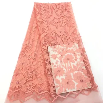 New African Lace Fabric High Quality Nigerian French Swiss voile With Beads Net Mesh Lace Fabrics 5yards For Wedding Dress A1041
New African Lace Fabric High Quality Nigerian French Swiss voile With Beads Net Mesh Lace Fabrics 5yards For Wedding Dress A1041
