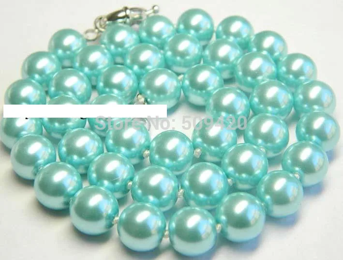 Free Shipping Wholesale>Charming! 12mm Blue Sea Shell Pearl Necklace 18'' 
Free Shipping Wholesale>Charming! 12mm Blue Sea Shell Pearl Necklace 18''
