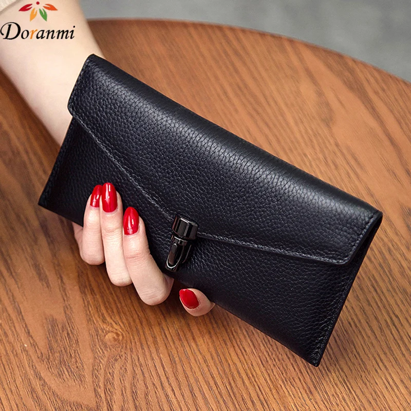 DORANMI Genuine Cow Leather Women Purse Bag 2019 Luxury Brand Designed Solid Large Purse Long Wallets Female Purses NPJ086
DORANMI Genuine Cow Leather Women Purse Bag 2019 Luxury Brand Designed Solid Large Purse Long Wallets Female Purses NPJ086