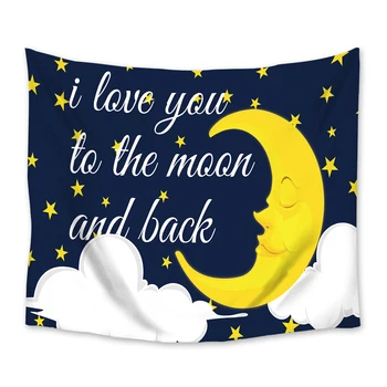 Starry Night I Love You To The Moon and Back Print Tapestry, Painting Wall Hanging Home Decor for Living Room Bedroom Dorm
Starry Night I Love You To The Moon and Back Print Tapestry, Painting Wall Hanging Home Decor for Living Room Bedroom Dorm