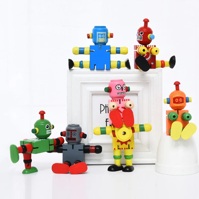 Wooden Robot Toy Early Learning Elastic Deformation Robots Figure Toys for Children Kids Adults AN88
Wooden Robot Toy Early Learning Elastic Deformation Robots Figure Toys for Children Kids Adults AN88