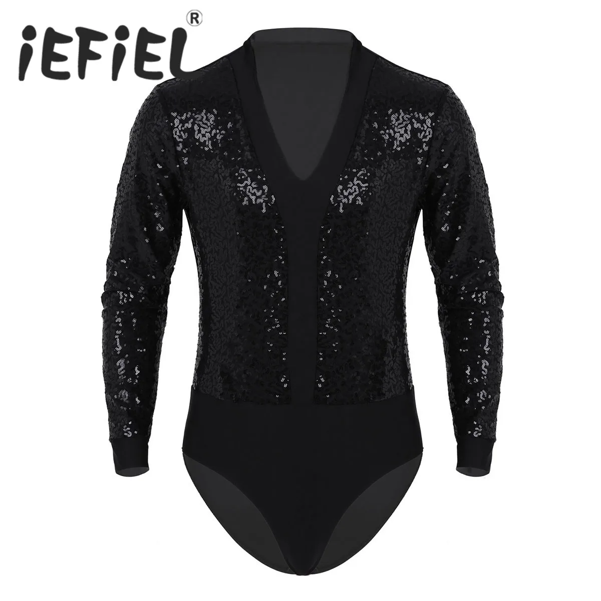 Fashion Mens One-piece Shiny Sequins V Neck Long Sleeves High Cut Dance Shirt Short Unitard Leotard Bodysuit for Performance
Fashion Mens One-piece Shiny Sequins V Neck Long Sleeves High Cut Dance Shirt Short Unitard Leotard Bodysuit for Performance