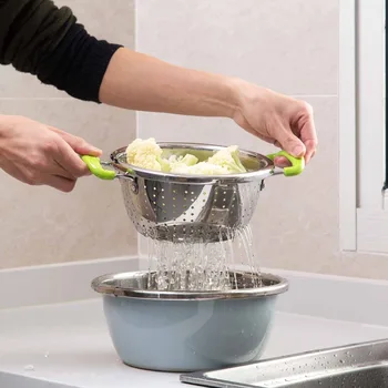 OTHERHOUSE Kitchen Drain Basket Wash Fruit Colanders Drainer Basin Vegetables Drainage Sieve Food Washing Strainers Stainless
OTHERHOUSE Kitchen Drain Basket Wash Fruit Colanders Drainer Basin Vegetables Drainage Sieve Food Washing Strainers Stainless