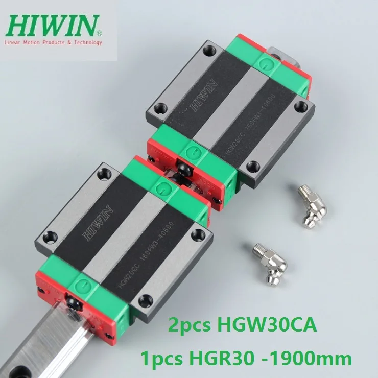 

1pcs 100% original Hiwin linear guide rail HGR30 -L 1900mm + 2pcs HGW30CA HGW30CC flange carriage block for cnc router