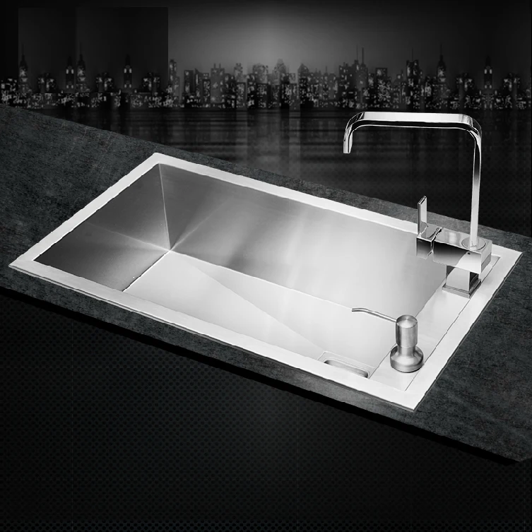 sus304 stainless steel kitchen sink single holes under mount hand made sinks surface brushed cheap good - Kitchen Sinks Cheap Prices sus304 stainless steel kitchen sink single holes under mount hand made sinks surface brushed cheap good - Kitchen Sinks Cheap Prices