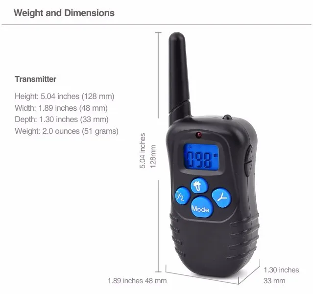 6th Dog Training Collar PET998DRB