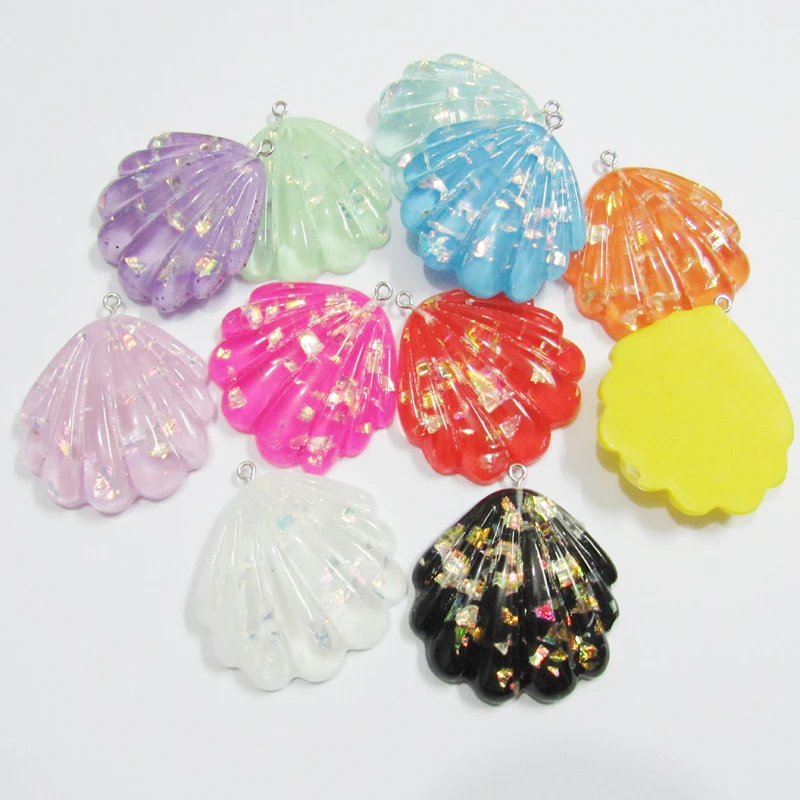 Newest!! 41mm*40mm 50pcs/lot Transparent Paillette Resin Shell Pendants For Chunky Summery Jewelry
Newest!! 41mm*40mm 50pcs/lot Transparent Paillette Resin Shell Pendants For Chunky Summery Jewelry