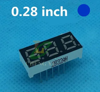 0.28 inch BLUE LED Display 3 Bit Digital Tube 0.28" 0.28in Common anode 7 Segment display
0.28 inch BLUE LED Display 3 Bit Digital Tube 0.28" 0.28in Common anode 7 Segment display