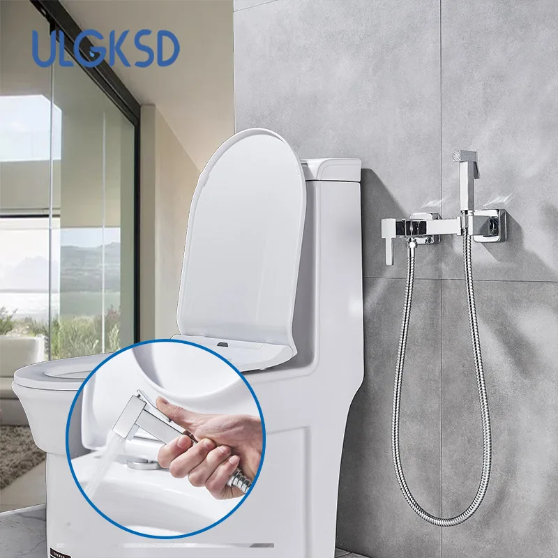 ULGKSD Wall Mounted toilet hand bidet faucet bathroom bidet shower sprayer brass Hot and Cold Water held bidet sprayer kit
ULGKSD Wall Mounted toilet hand bidet faucet bathroom bidet shower sprayer brass Hot and Cold Water held bidet sprayer kit