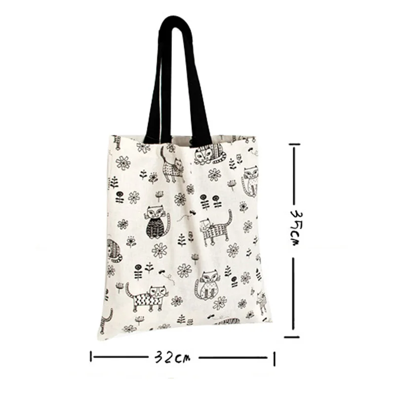2019 Hot Cotton Linen Eco-friendly Shopping Bag Shoulder Bag Black Cat with Black Strap OH66
2019 Hot Cotton Linen Eco-friendly Shopping Bag Shoulder Bag Black Cat with Black Strap OH66
