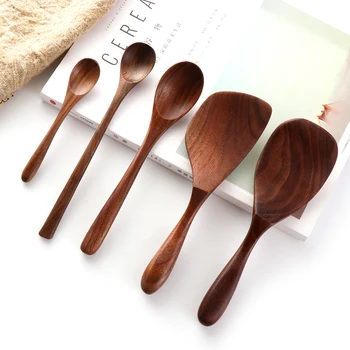 1Pc HOT Black Walnut Coffee Spoons Rice Shovel Condiment Scoop Tableware Wooden Soup Desserts Spoon Honey Tea Kitchenware
1Pc HOT Black Walnut Coffee Spoons Rice Shovel Condiment Scoop Tableware Wooden Soup Desserts Spoon Honey Tea Kitchenware