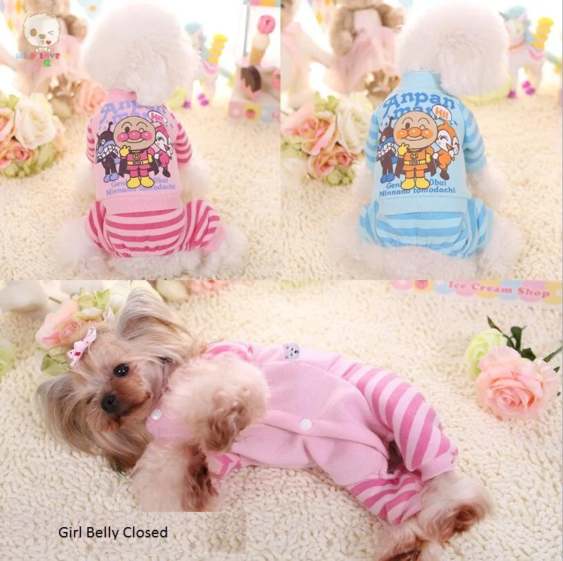 NEW Cartoon Dog Jumpsuit Stripe Pet Overalls Puppy Protect Girl Belly Closed Dog Apparel Winter Warm Fleece Costume XS S M L XL
NEW Cartoon Dog Jumpsuit Stripe Pet Overalls Puppy Protect Girl Belly Closed Dog Apparel Winter Warm Fleece Costume XS S M L XL
