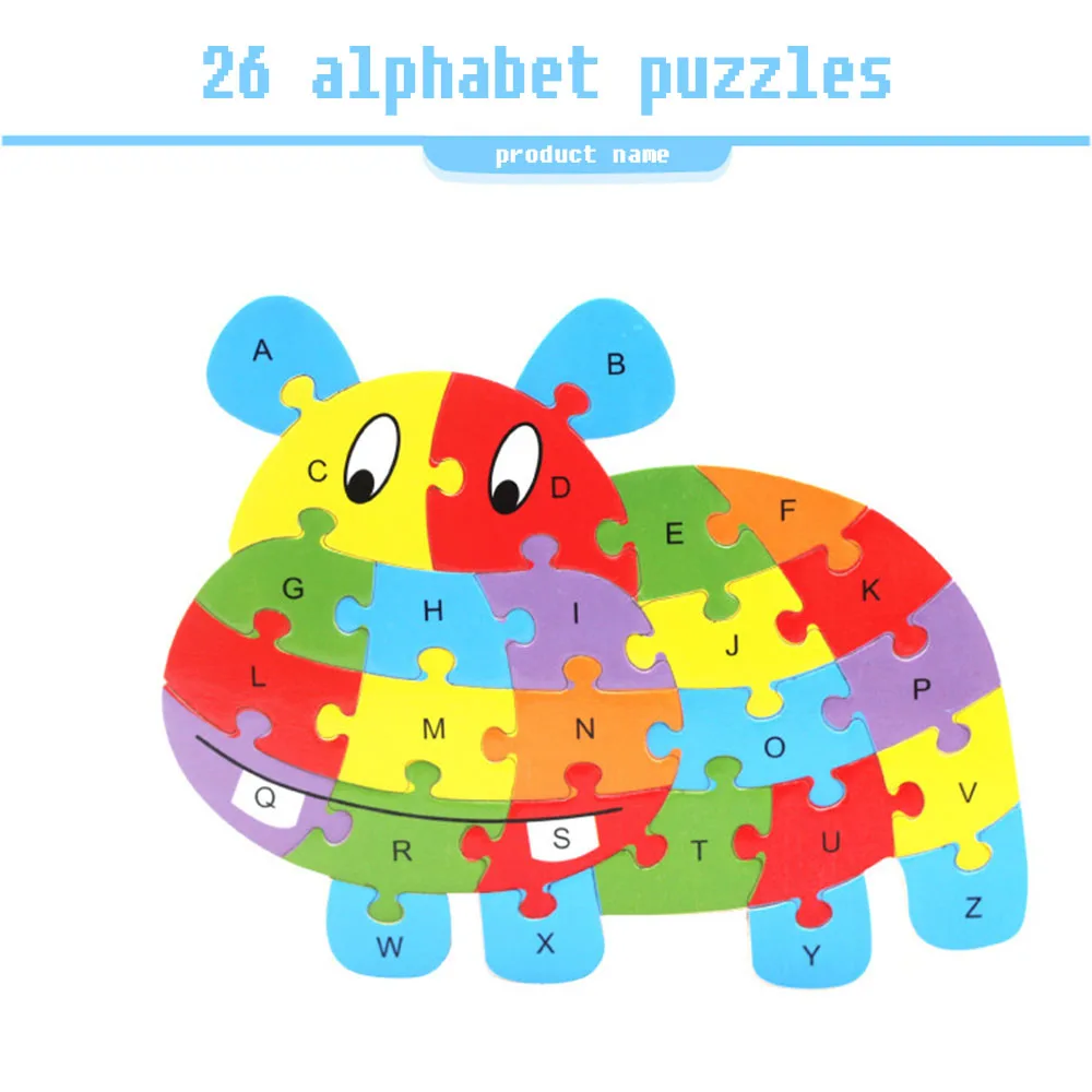 3D Wooden Animal Alphabet Puzzle Educational Toy Elephant Owl Dinosaur ABC Learning Educational Toys Children's Gifts
3D Wooden Animal Alphabet Puzzle Educational Toy Elephant Owl Dinosaur ABC Learning Educational Toys Children's Gifts