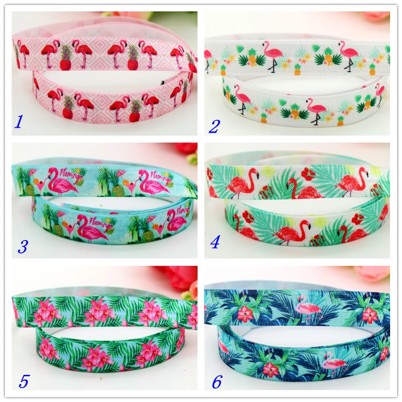 DHK 5/8'' 5yards Fold Elastic FOE flamingo pineapple printed headband headwear hairband decoration OEM Wholesale C541
DHK 5/8'' 5yards Fold Elastic FOE flamingo pineapple printed headband headwear hairband decoration OEM Wholesale C541