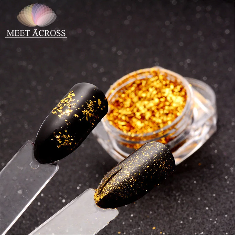 MEET ACROSS Silver Gold Flakes Nail Sequins 0.2g Mirror Chameleon Nail Glitters Powder Paillettes 3D DIY Nail Art Decoration
MEET ACROSS Silver Gold Flakes Nail Sequins 0.2g Mirror Chameleon Nail Glitters Powder Paillettes 3D DIY Nail Art Decoration