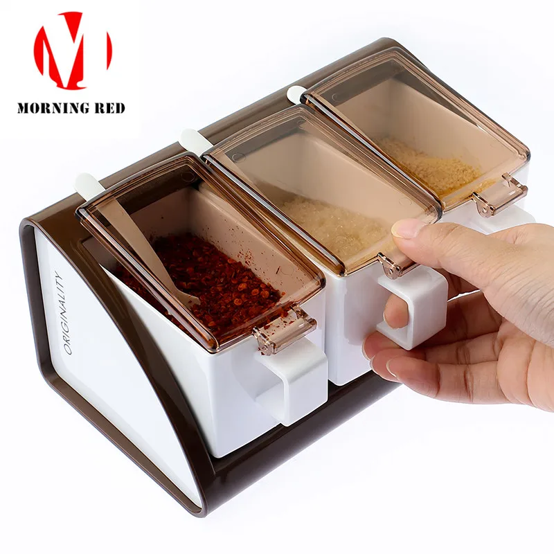 Household Seasoning Box Plastic Dustproof Cover Easy To Open with Spoon Kitchen Tank Container Salt Sugar Sauce Bottle Organize
Household Seasoning Box Plastic Dustproof Cover Easy To Open with Spoon Kitchen Tank Container Salt Sugar Sauce Bottle Organize