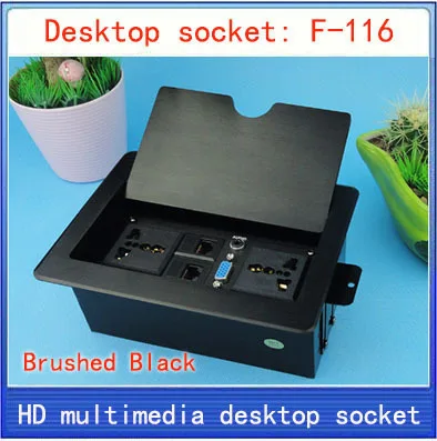 Tabletop socket / hidden /multimedia information outlet box/ network RJ45, 3.5 Audio/ VGA interface desktop socket F-116
Tabletop socket / hidden /multimedia information outlet box/ network RJ45, 3.5 Audio/ VGA interface desktop socket F-116