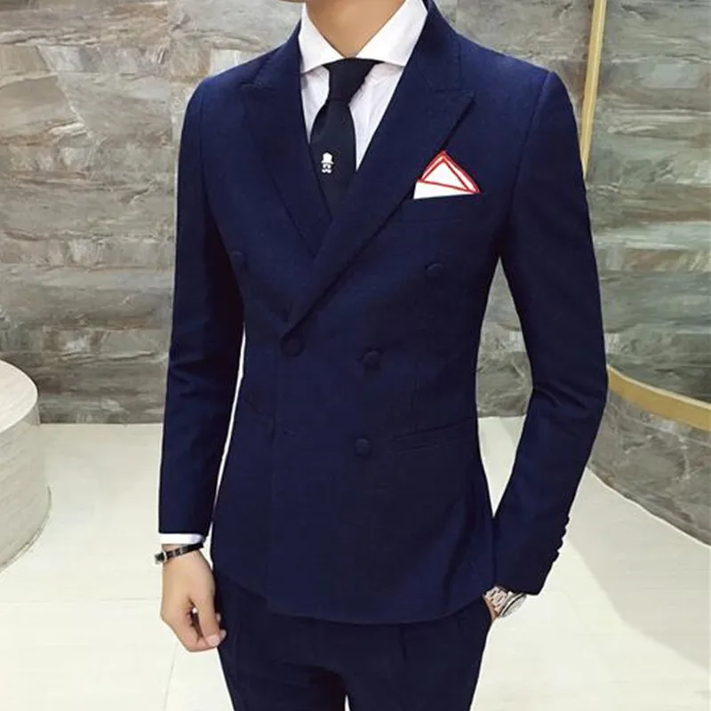2019 new men's fashion slim suit three-piece suit (jacket + pants + vest) men's business formal banquet wedding dress custom
2019 new men's fashion slim suit three-piece suit (jacket + pants + vest) men's business formal banquet wedding dress custom