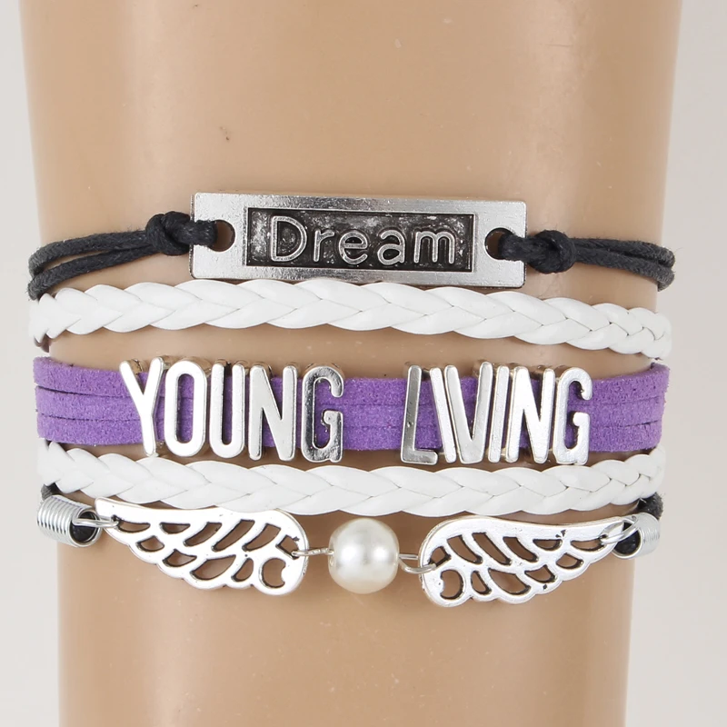Drop shipping Infinity love Young Living Bracelet Gray/White,Black/Purple Braided Bracelets & Bangles Dream Wings Charm Jewelry
Drop shipping Infinity love Young Living Bracelet Gray/White,Black/Purple Braided Bracelets & Bangles Dream Wings Charm Jewelry