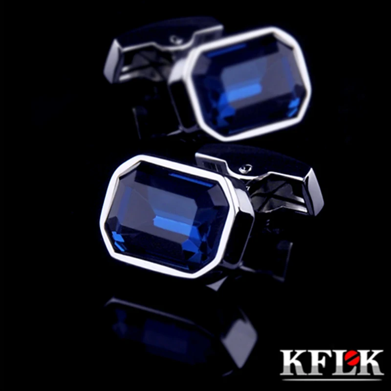 KFLK 2019 Luxury shirt cufflink for mens Brand cuff buttons Blue Crystal cuff link High Quality Small size abotoaduras Jewelry
KFLK 2019 Luxury shirt cufflink for mens Brand cuff buttons Blue Crystal cuff link High Quality Small size abotoaduras Jewelry