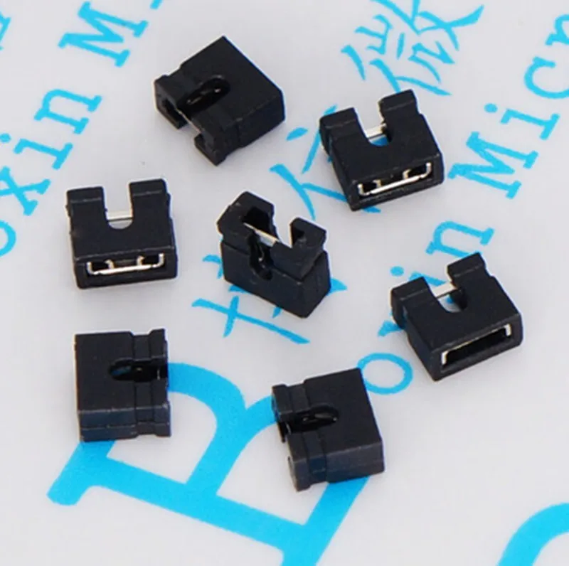 200PCS 2.0MM pitch jumper cap / opening / short circuit cap / short circuit block / pin shorting cap