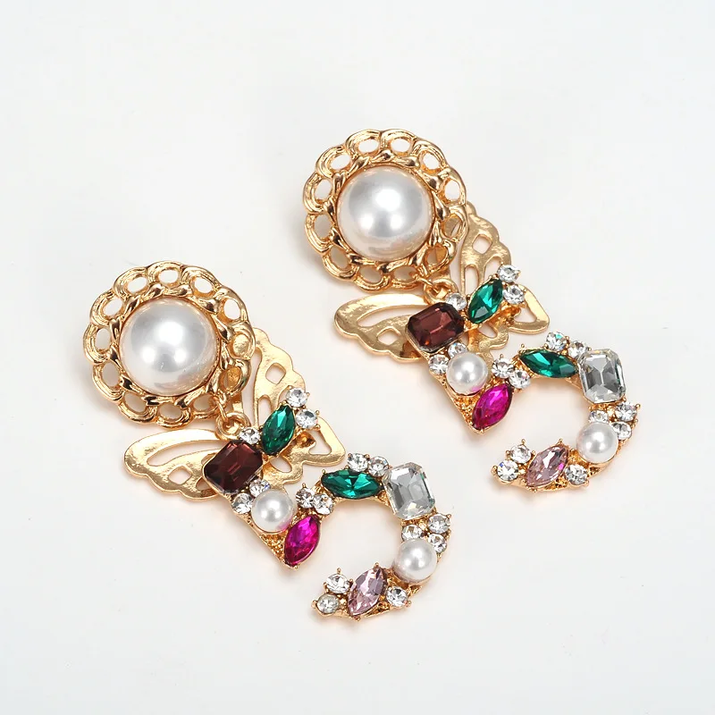 SHIFEEL New Arrival Occident Fashion Brand Style for Womens Butterfly Color Rhinestones Number 5 Simulated Pearls Drop Earrings
SHIFEEL New Arrival Occident Fashion Brand Style for Womens Butterfly Color Rhinestones Number 5 Simulated Pearls Drop Earrings