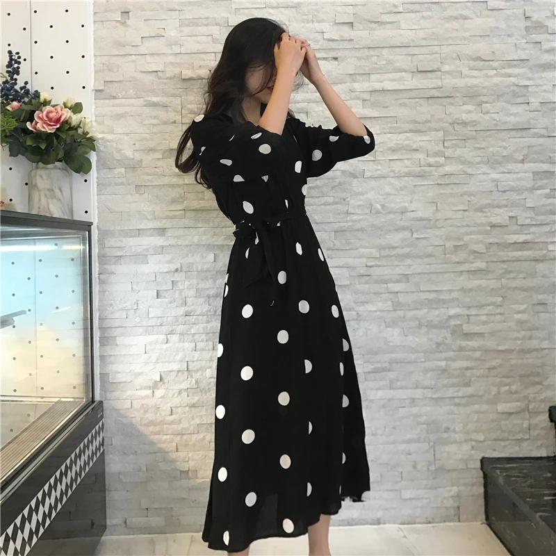 Half Sleeve 2019 New Summer Women Casual Dress Dot Print Ladies Maxi Boho Women Dress Casual Lace up Dress Female
Half Sleeve 2019 New Summer Women Casual Dress Dot Print Ladies Maxi Boho Women Dress Casual Lace up Dress Female